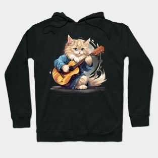 Ragdoll Cat Playing Guitar Hoodie